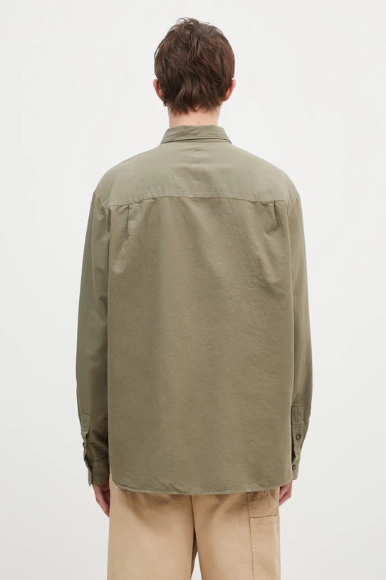 Odzież A.P.C. koszula bawełniana Chemise Mateo Logo COHAH.H12599.JAA zielony