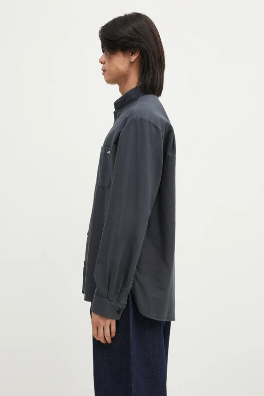 A.P.C. koszula bawełniana Chemise Mateo Logo COHAH.H12599.IAF niebieski AW24