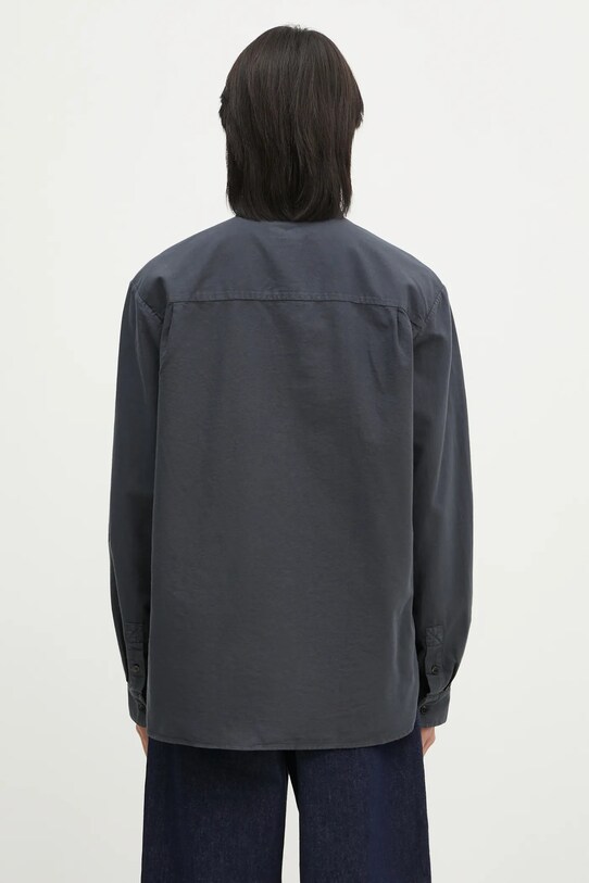 Дрехи Памучна риза A.P.C. Chemise Mateo Logo COHAH.H12599.IAF син