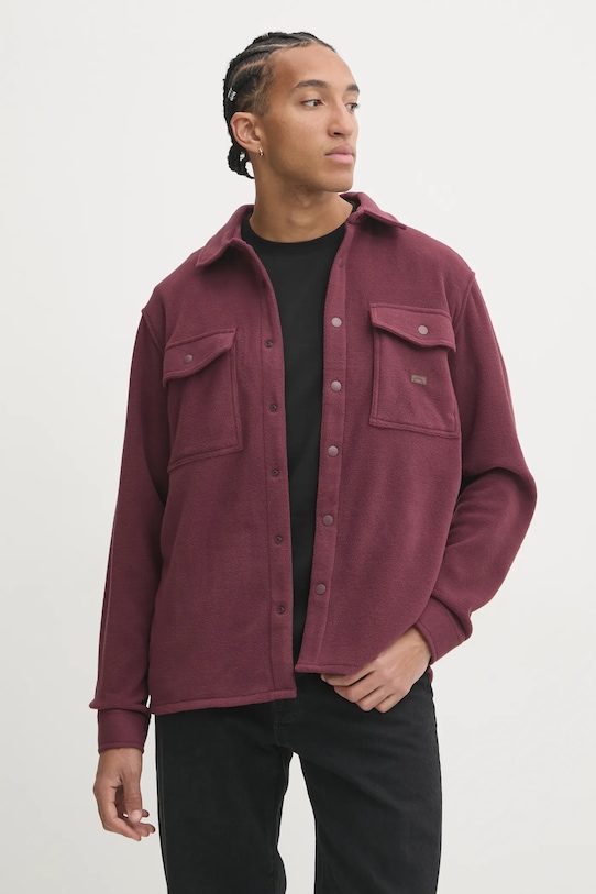 Fleecová košeľa Billabong Furnace jednofarebný burgundské EBYFT00129
