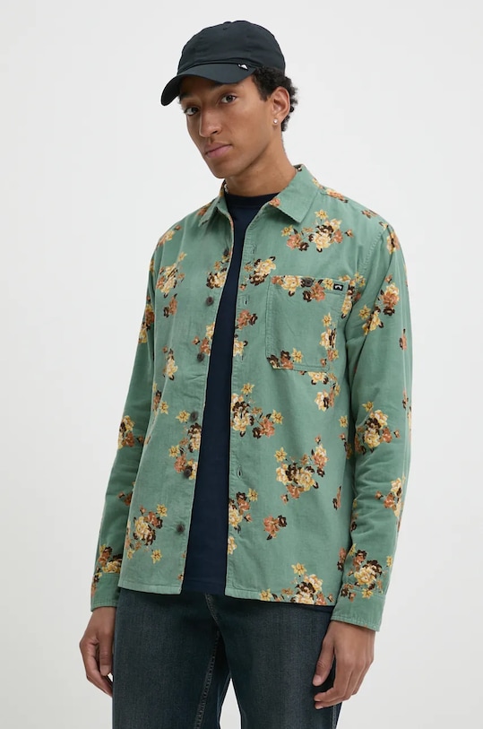 Джинсова риза Billabong Solana Cord флорален зелен EBYWT03004