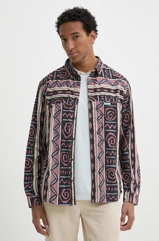 Quiksilver camasa din velur Wasilla lung roz EQYWT04584