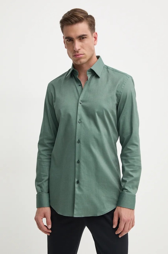 BOSS camicia slim verde 50527238