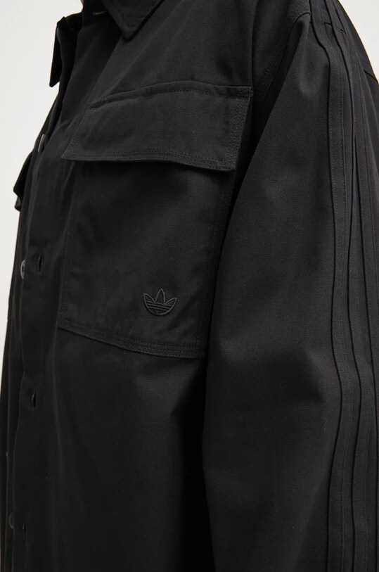 Хлопковая рубашка adidas Originals Premium Essentials Shirt IW0996 чёрный