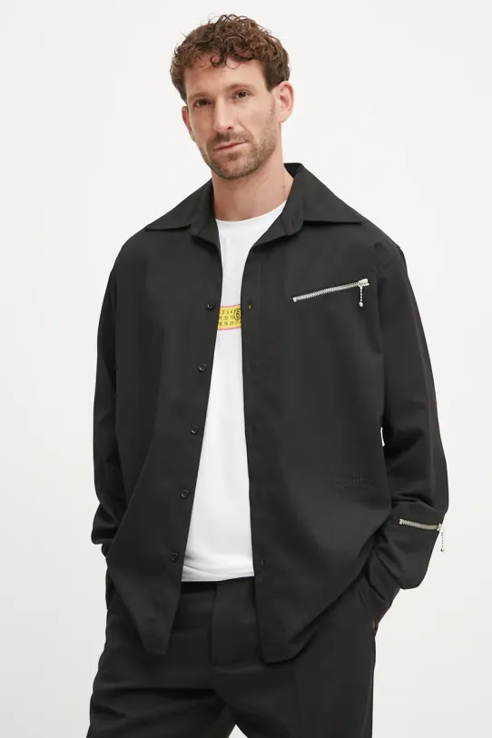 MM6 Maison Margiela koszula gładkie czarny SH2DT0014.M35227