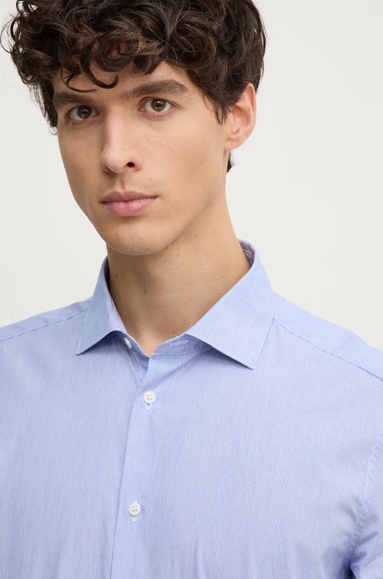 Бавовняна сорочка Sisley блакитний 5VJUSQ04C