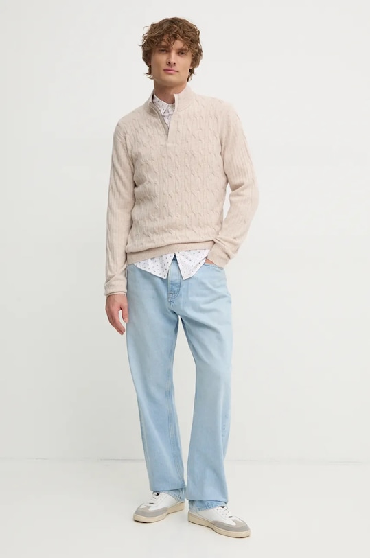 Одежда Хлопковая рубашка Sisley 5WNKSQ041 белый