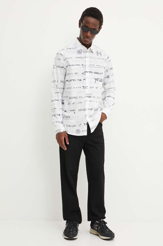 Одежда Хлопковая рубашка Desigual PAUL 24WMCW27 белый
