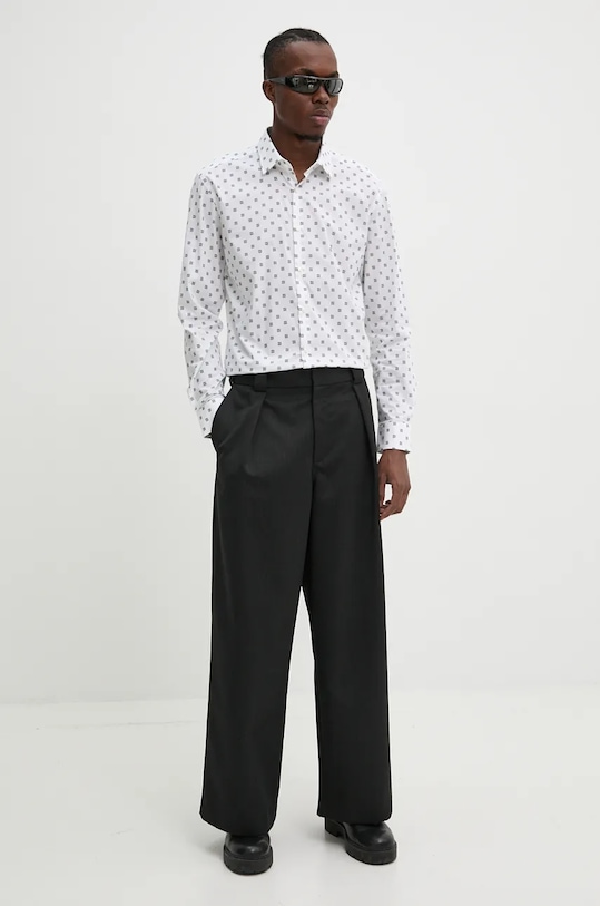 Памучна риза HUGO 50527863 бял AW24