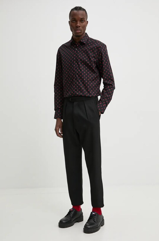 HUGO koszula bawełniana 50527863 czarny AW24