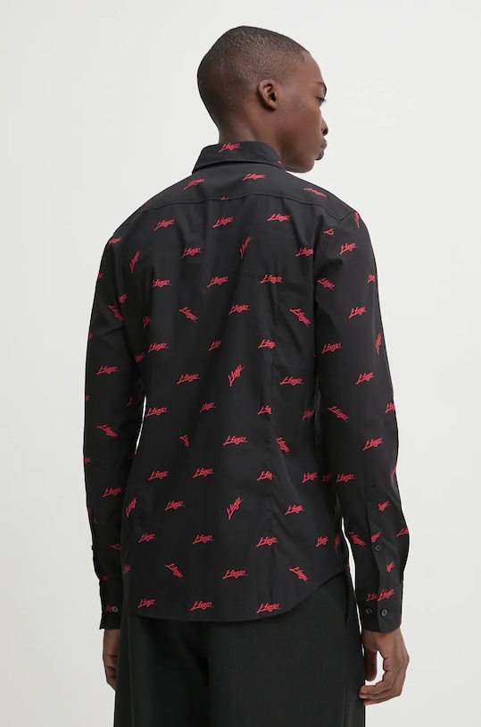 Bavlnená košeľa HUGO čierna 50527426