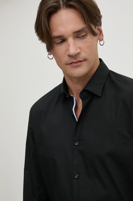 Odzież HUGO koszula bawełniana 50524841 czarny