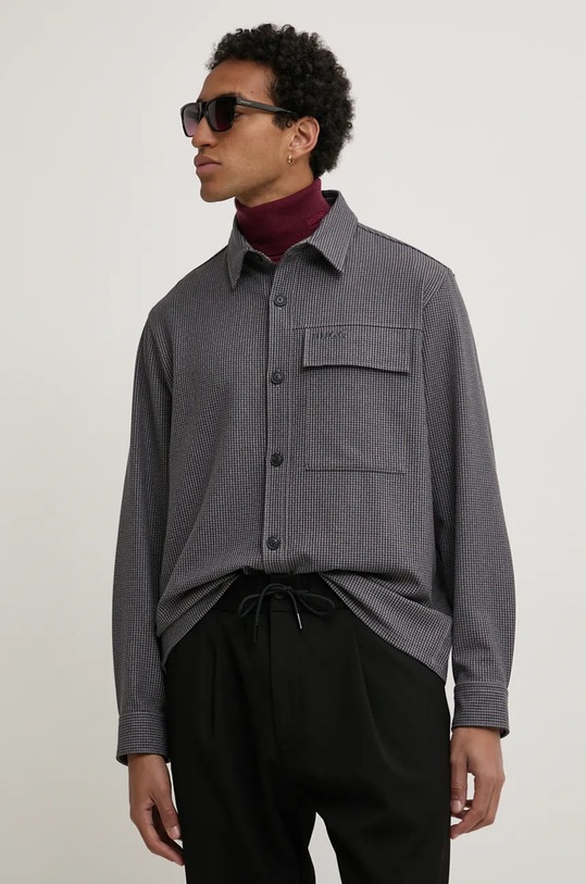 HUGO camasa lung gri 50527472