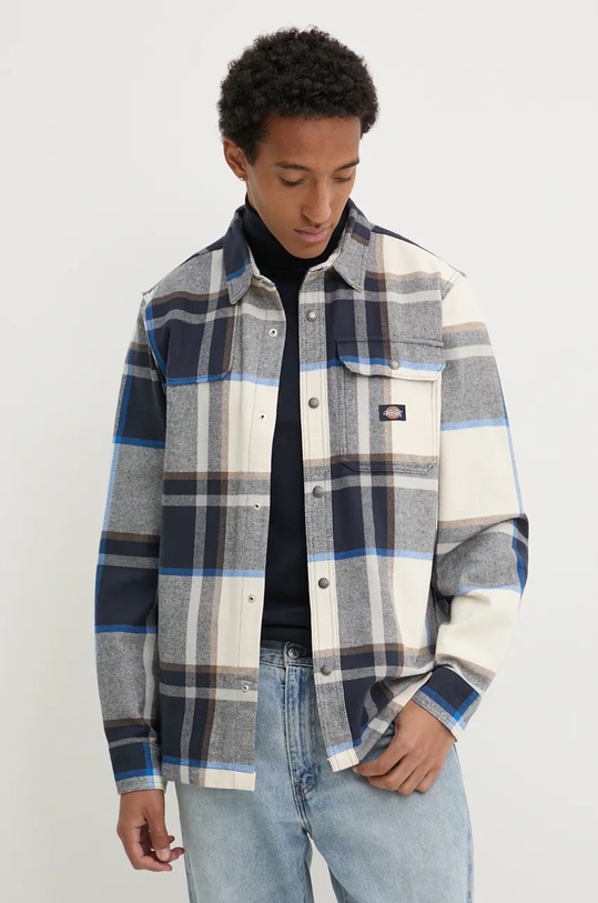 Бавовняна сорочка Dickies NIMMONS довгий блакитний DK0A4XGU
