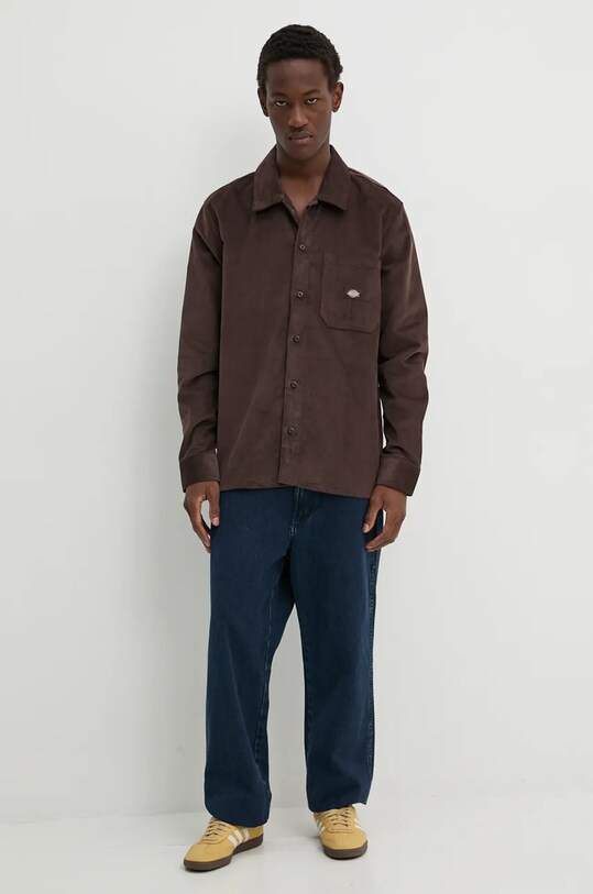 Вельветовая рубашка Dickies CORDUROY DK0A8652 коричневый AW24