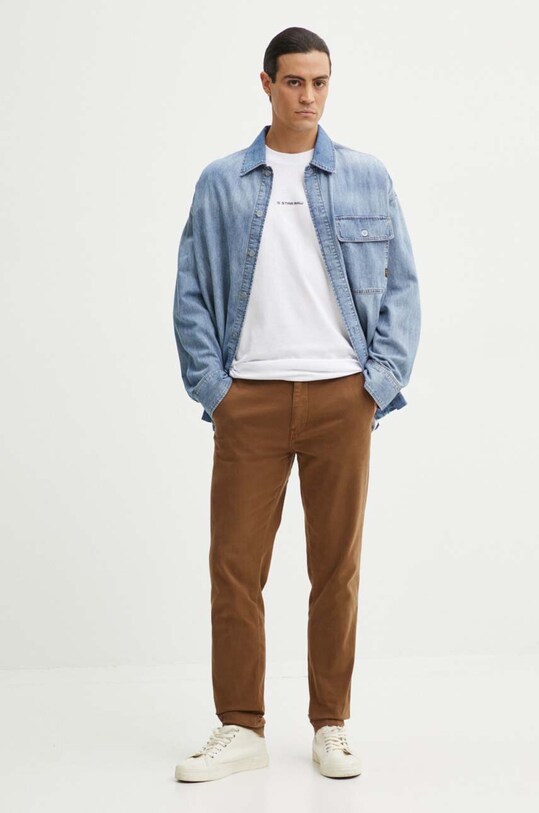 G-Star cămașă din denim D25517.D539 albastru AW24