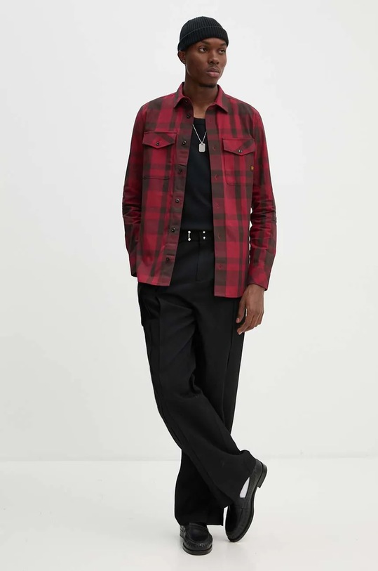 Одежда Хлопковая рубашка G-Star D24963.D412 красный