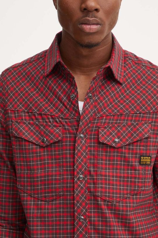 Bavlnená košeľa G-Star Raw regular červená D25223.D818