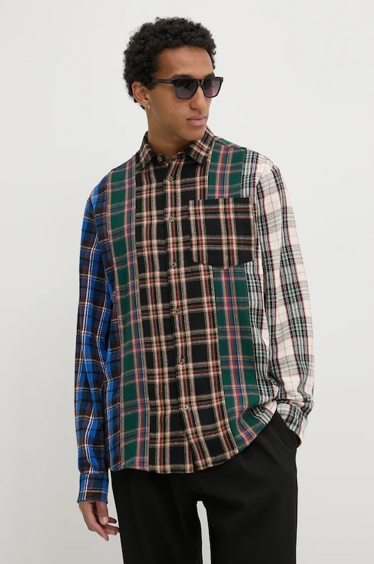 Desigual camasa din bumbac TED lung multicolor 24WMCW21