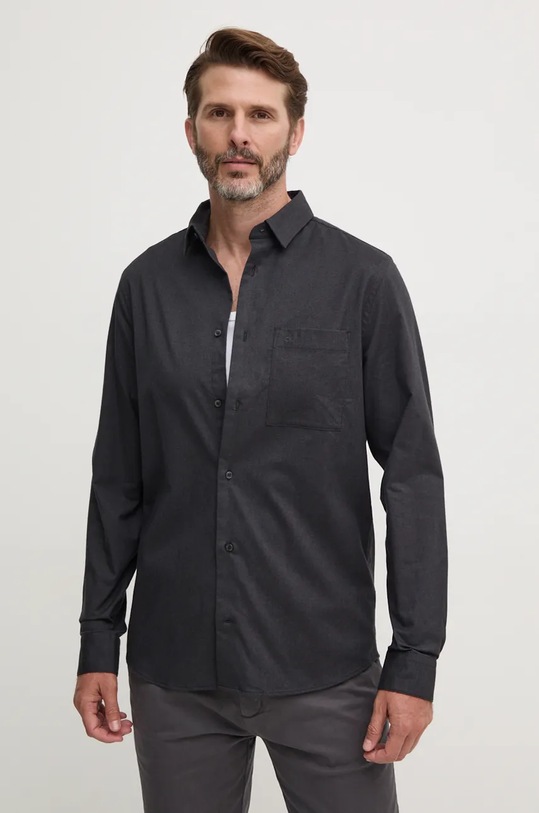 Košile Calvin Klein hladký šedá K10K113621