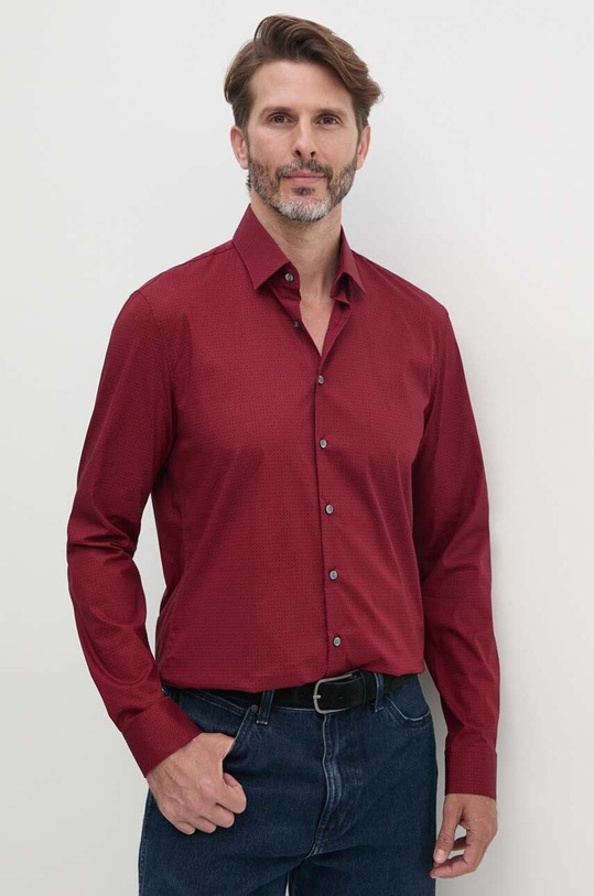 Πουκάμισο Calvin Klein με ελαστάν κόκκινο K10K114023