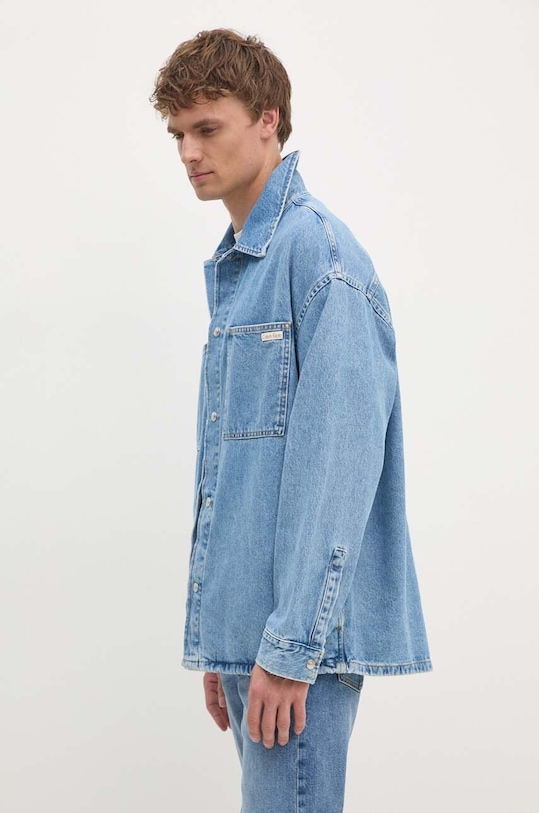 Rifľová košeľa Calvin Klein Jeans modrá J30J326023