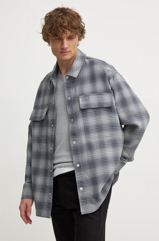 Рубашка Calvin Klein Jeans длинный серый J30J326183