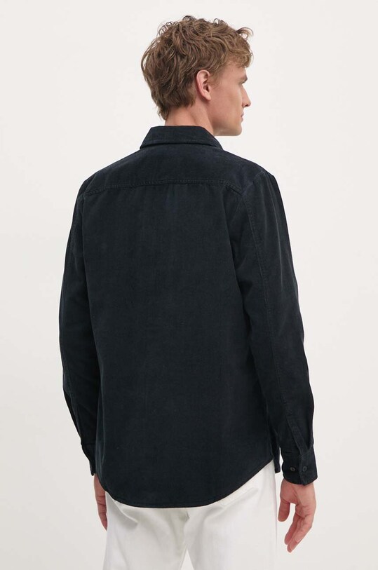 Oblačila Srajca iz rebrastega žameta Calvin Klein Jeans J30J326188 mornarsko modra