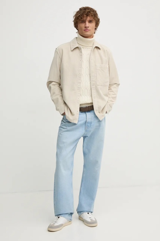 Odzież Calvin Klein Jeans koszula sztruksowa J30J326678 beżowy