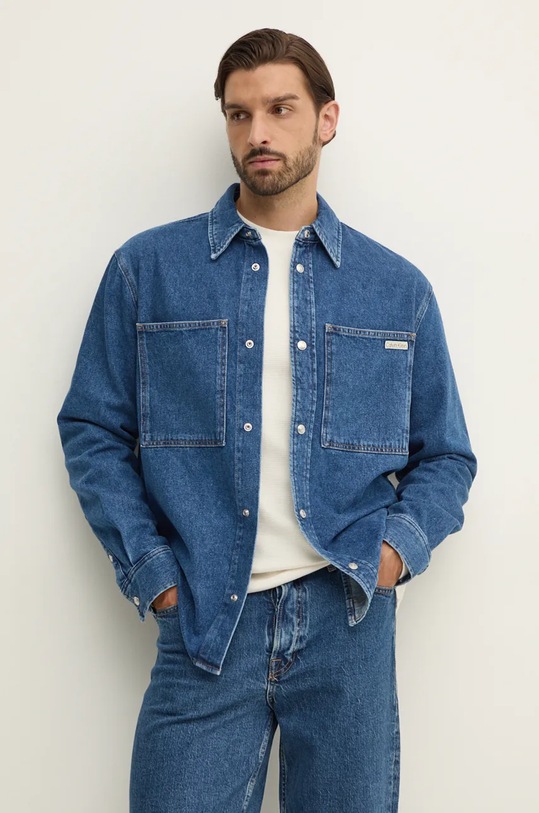 Traper košulja Calvin Klein Jeans casual smeđa J30J326836