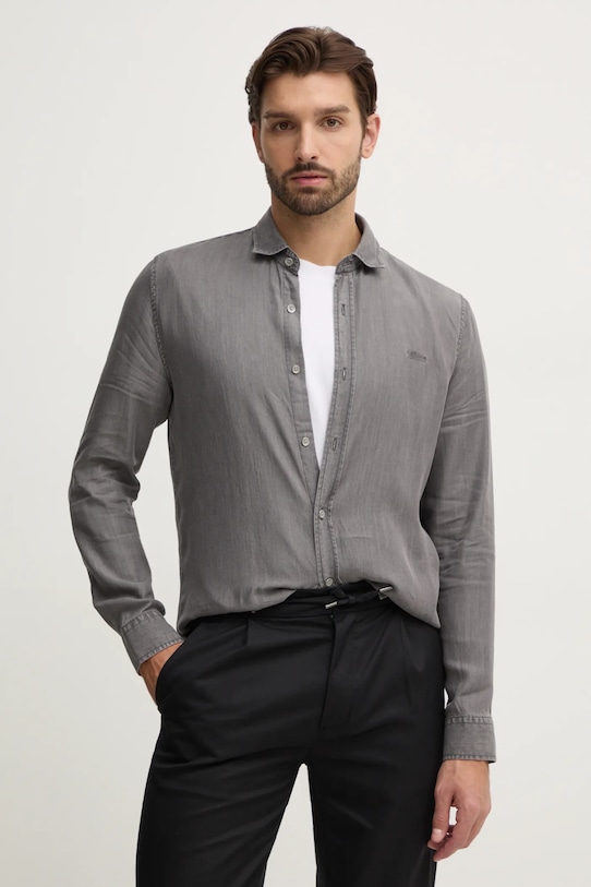 Košeľa Guess slim sivá M4RH26.WFXT0