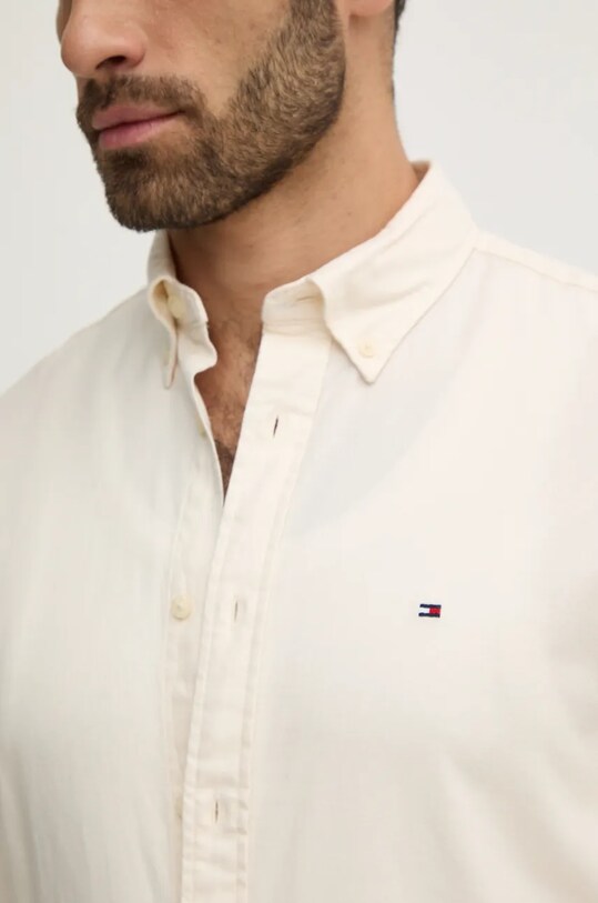 Košeľa Tommy Hilfiger MW0MW36824 béžová AW24