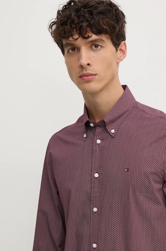 Πουκάμισο Tommy Hilfiger μπορντό MW0MW36914