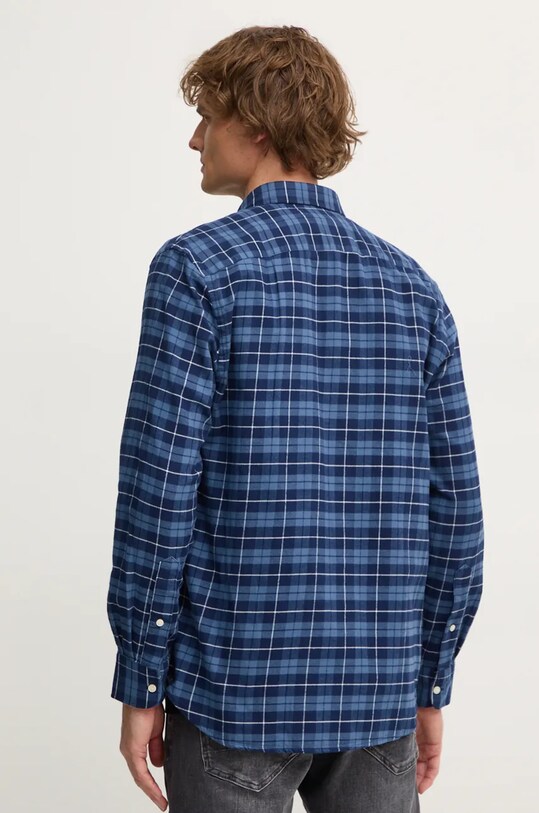 Tommy Hilfiger camasa din bumbac bleumarin MW0MW37207
