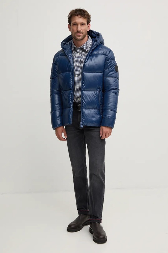 Odzież Tommy Hilfiger koszula bawełniana MW0MW37324 granatowy