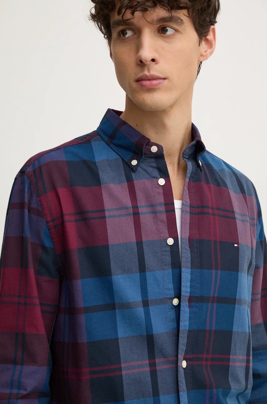 Tommy Hilfiger koszula bawełniana bordowy MW0MW37351