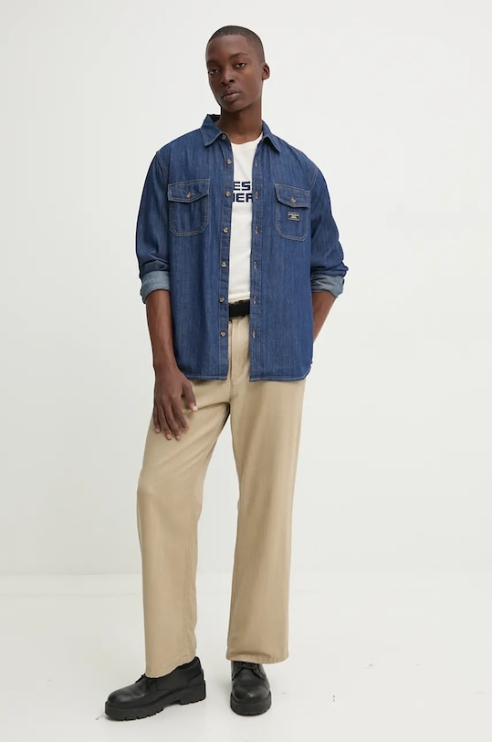 Guess Jeans camasa jeans M4BH56.D5EI4 albastru AW24