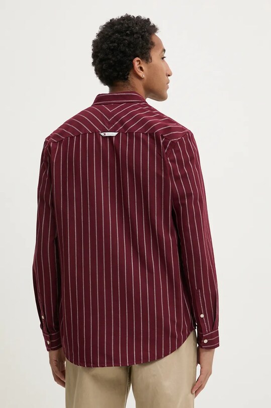 Îmbrăcăminte Tommy Jeans camasa din bumbac DM0DM19646 burgundia