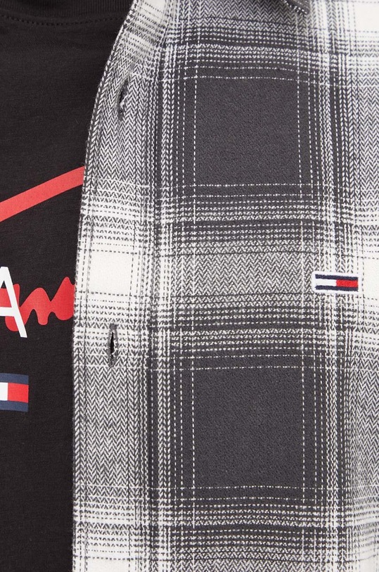 Bavlněná košile Tommy Jeans DM0DM19651 šedá
