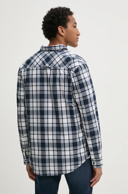 Oblečení Bavlněná košile Tommy Jeans DM0DM19655 námořnická modř