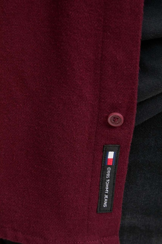Pamučna košulja Tommy Jeans DM0DM19656 bordo