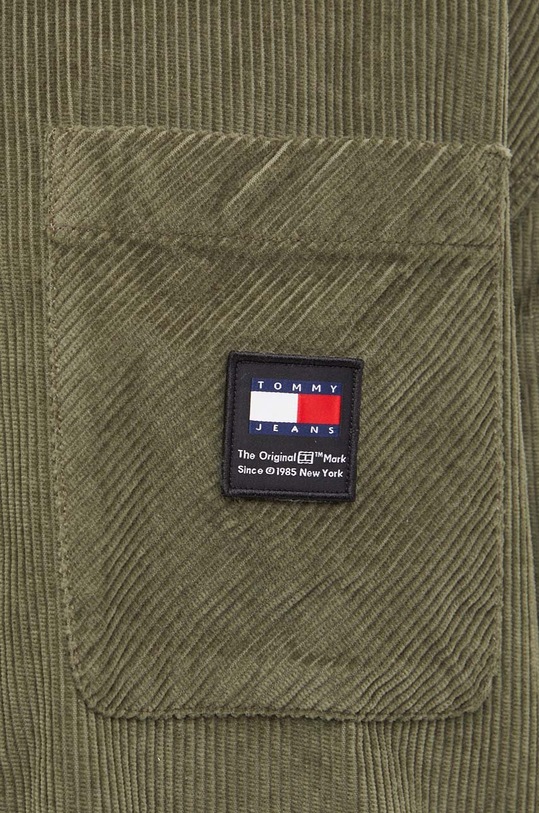 Tommy Jeans camasa din velur DM0DM19660 verde