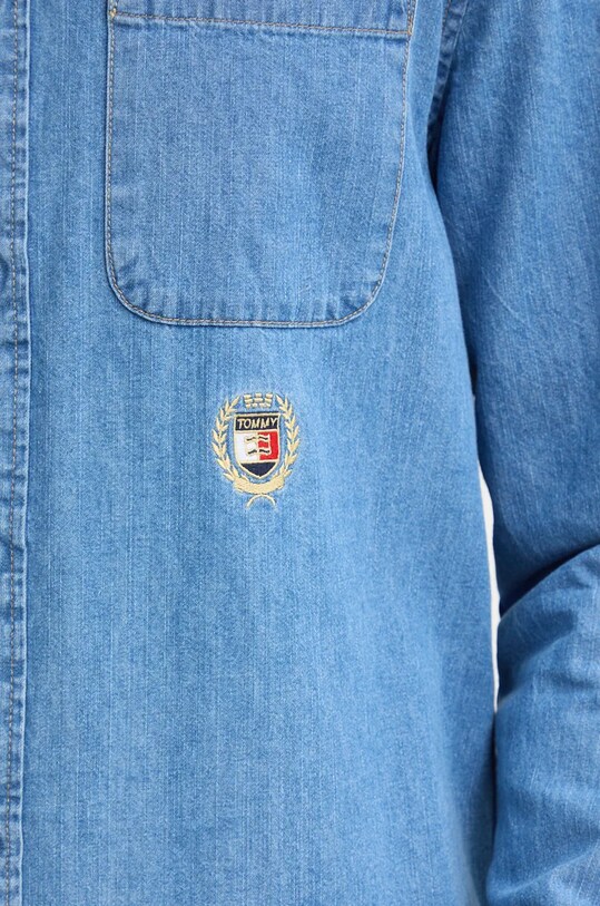 Tommy Jeans koszula jeansowa DM0DM20459 niebieski AW24