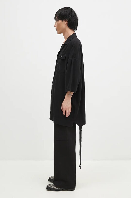Хлопковая рубашка Rick Owens Magnum Tommy DU02D2290.CFL чёрный AW24