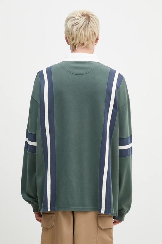 Îmbrăcăminte AMBUSH hanorac de bumbac Striped Rugby Shirt BMGC002F24JER0015245 verde