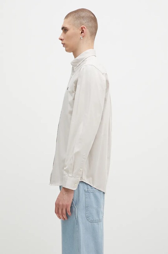 Carhartt WIP cotton shirt Longsleeve Madison Shirt I023339.2DUXX beige AW24