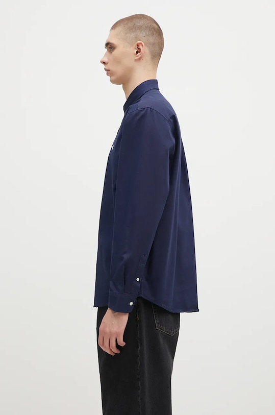 Бавовняна сорочка Carhartt WIP Longsleeve Madison Shirt I023339.2E2XX темно-синій AW24