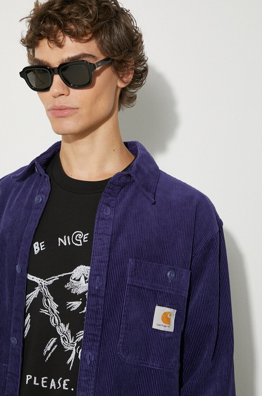 Carhartt WIP corduroy shirt Longsleeve Flint Shirt I029442.2BZ02 violet