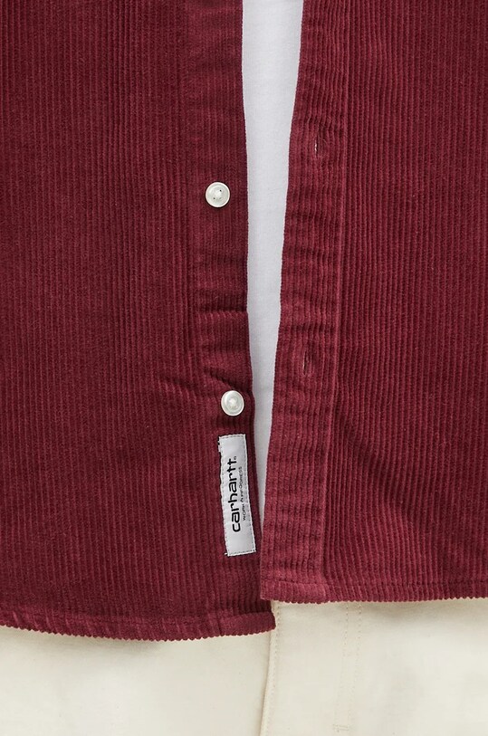 Carhartt WIP corduroy shirt Longsleeve Madison Cord Shirt maroon I029958.2CPXX