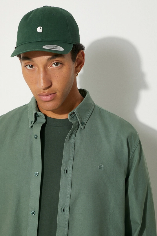 Carhartt WIP cotton shirt Longsleeve Bolton I030238.29NGD green